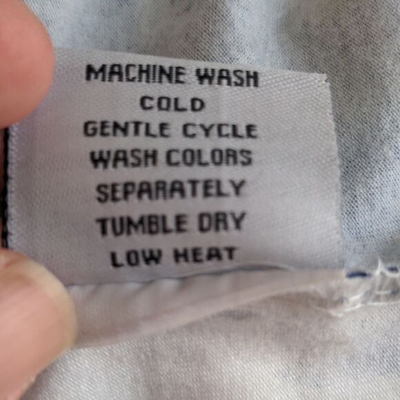 Snapdragon & Twig Small White Dress with Blue Splatter design, NEW - Picture 12 of 12